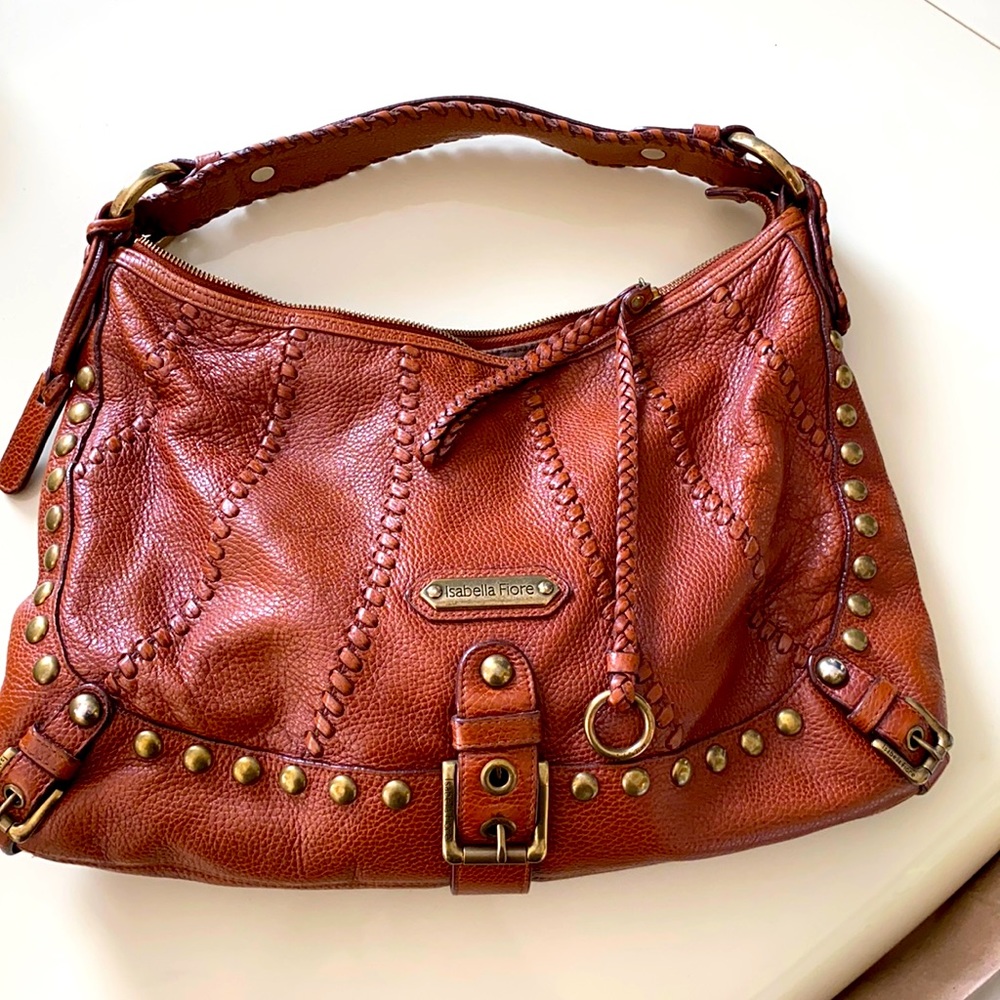 Isabella Fiore Vintage Brown Leather Bag